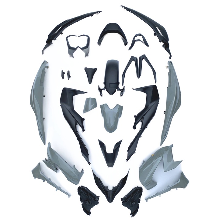 Set caroserie moto TopX, pentru Honda NSS 125 Forza 21+, 26 piese, gri