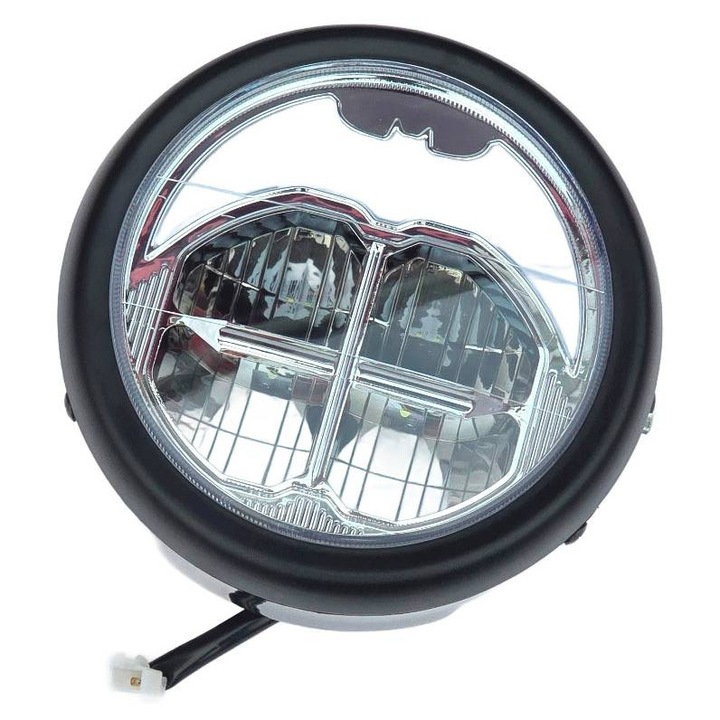 Lampa Motocicleta LED 19cm, design clasic, culoare neagra, dimensiuni 19x14x5cm