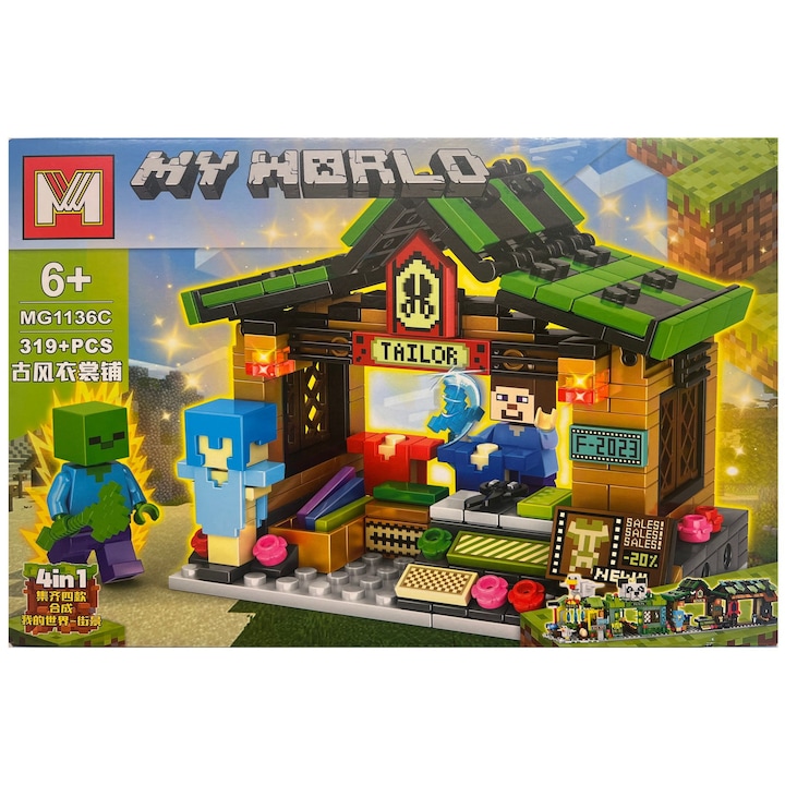 MG Építőkészlet, Minecraft Az én világom 4 az 1-ben, 319 darab