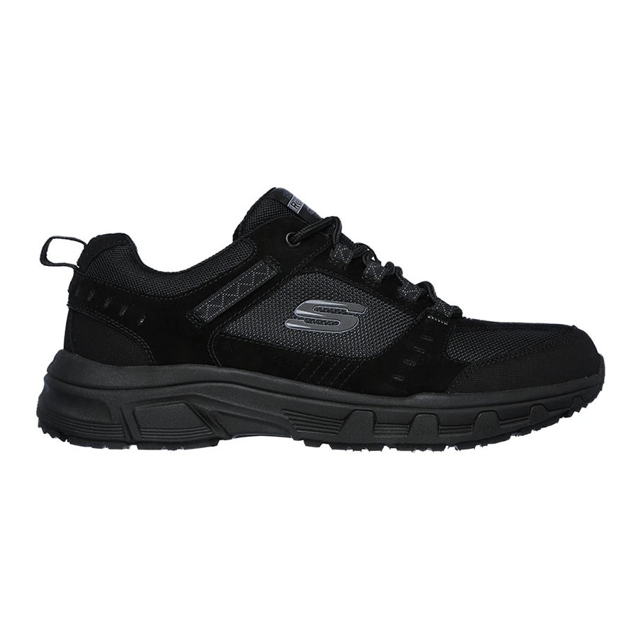 Skechers, Pantofi sport de piele intoarsa, cu insertii textile Oak