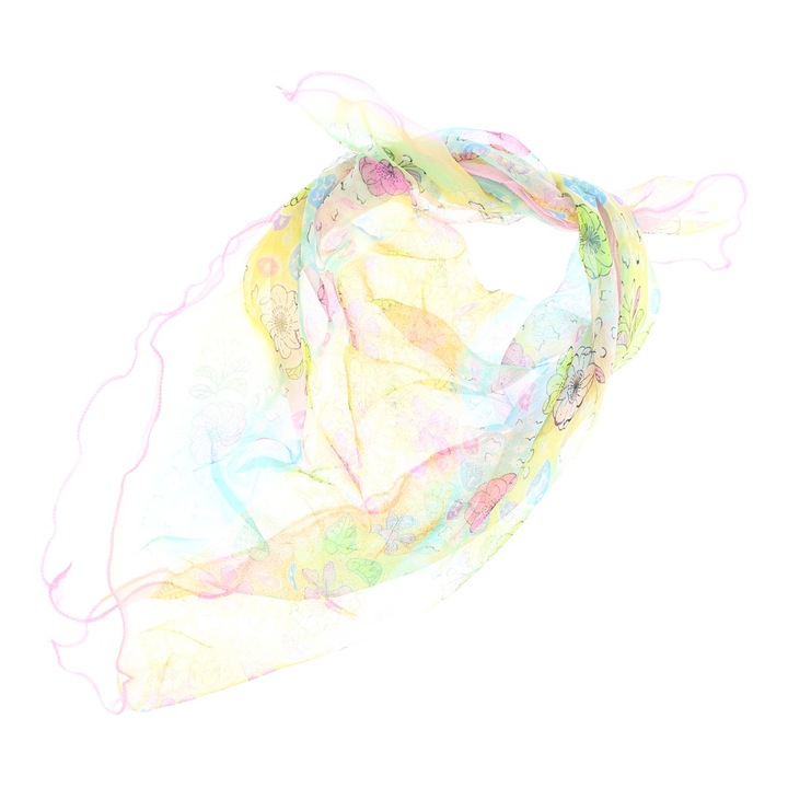 Esarfa de dama, Buticcochet, 60x60 cm, 40% matase 60% poliester, imprimeu floral, Multicolor - ES2143