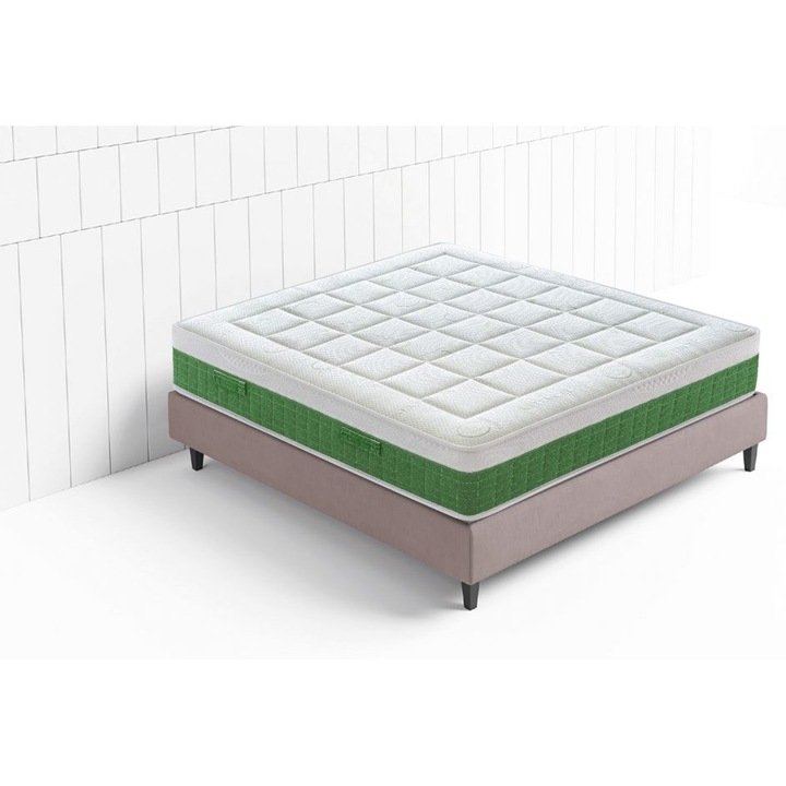 Saltea hibridă Interior Store Tencel 160x200cm, 26cm înălțime, 800 arcuri, hipoalergenică