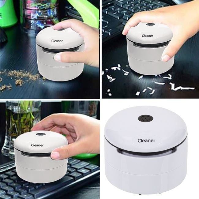 Mini Aspirator de Birou Alb – Curatare rapida si eficienta a tastaturii si biroului