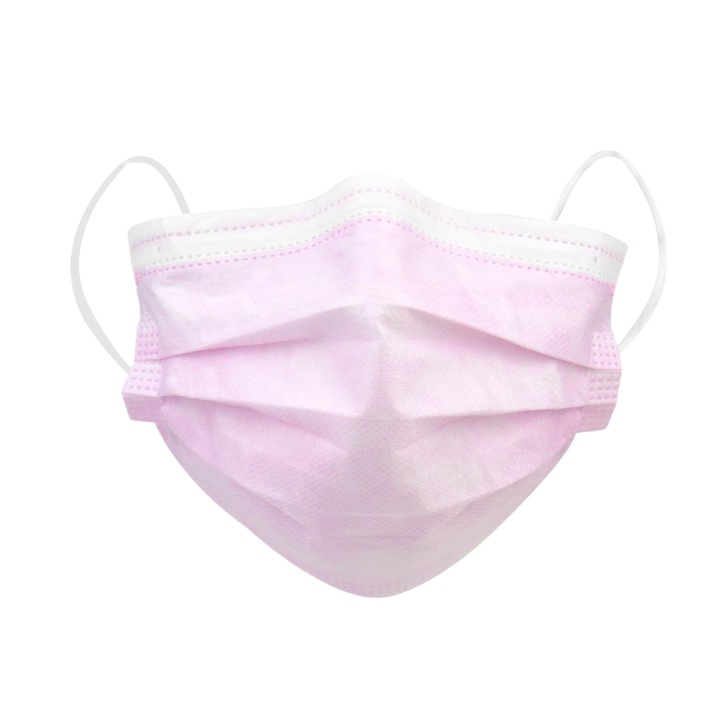 Set 50 masti medicale faciale de protectie, 3 straturi, de unica folosinta, nesterile, lila, Schulzer