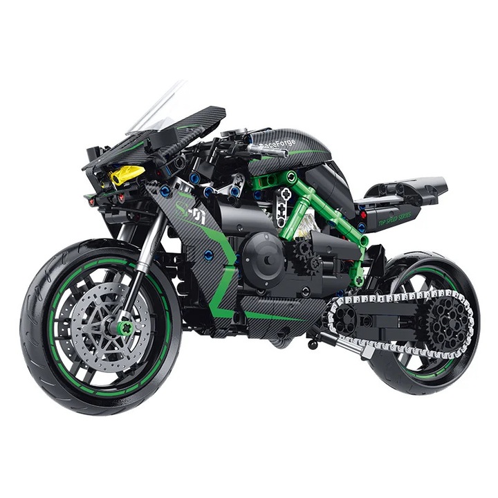 Set de constructie Motocicleta Kawasaki Ninja H2R, 511 piese
