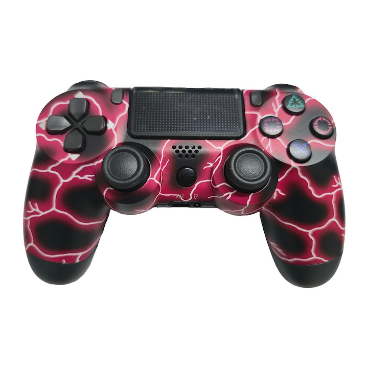 Doubleshock vezeték nélküli vezérlő, NEXTLY, PS4, PSTV és PS Now kompatibilis, rezgésekkel, villámdizájnnal és piros villámmal