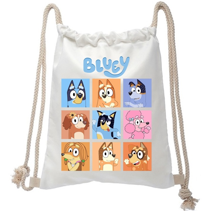 Rucsac personalizat bluey bingo disney desene, 34 x 44 x 1 cm