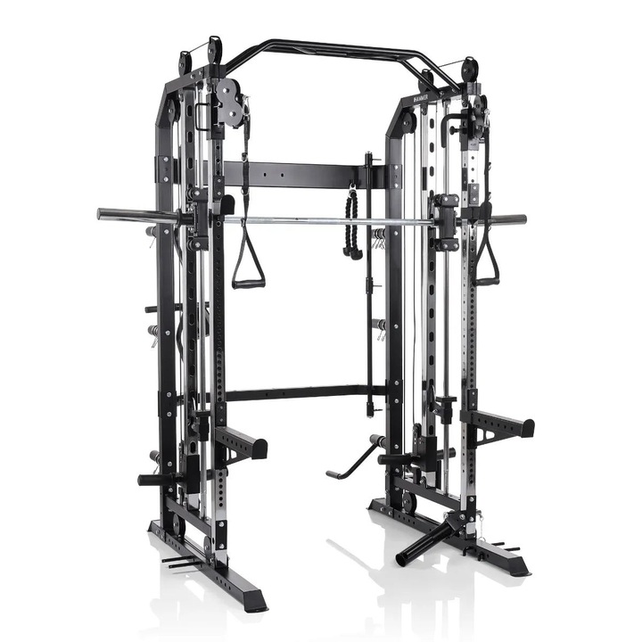 Aparat Multifunctional Autark Smith Machine Multi, Compatibil cu Toate Discurile de Greutati, Otel, Incarcare maxima 135 kg