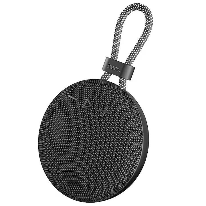 Selani Premium Hoco hordozható hangszóró, 5W, Bluetooth 5.2, TWS, TF kártya, USB, FM, 1200mAh akkumulátor, fekete