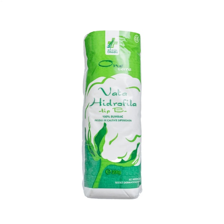 Vata hidrofila, One Care-tip B, 200g - Onedia