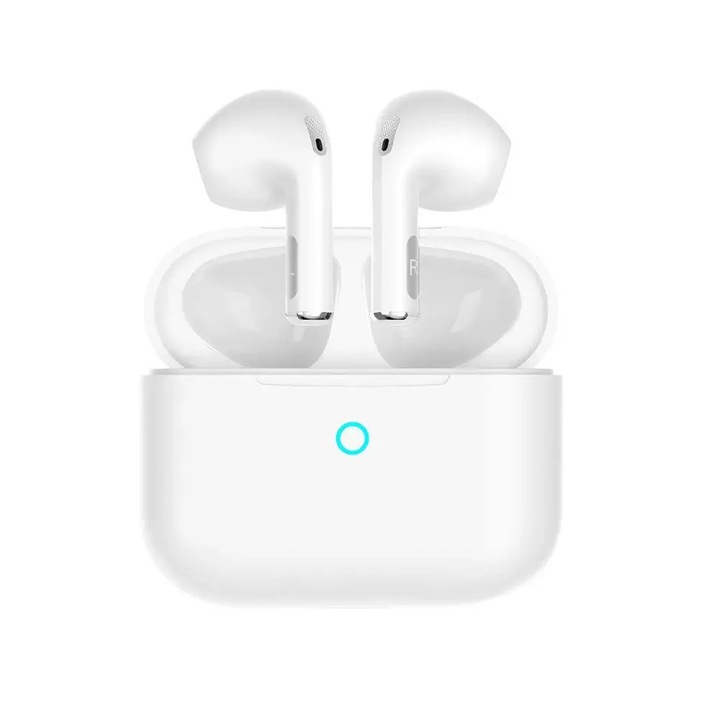 Casti Wireless Audio Y42 Pro, tovive®, Eliminare Zgomot Ambiental ANC, Bluetooth 5.3, Rezistenta la apa, Control prin Atingere, Carcas, Afisare LED, Compatibilitate Universala IOS, Android, Alb