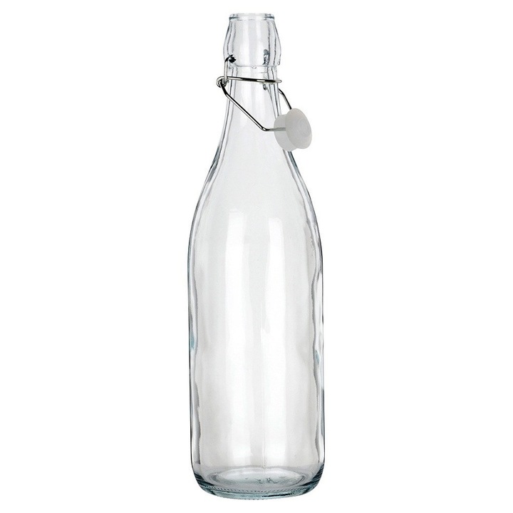 Sticla cu capac clip, Artemis, 1L, sticla, transparent