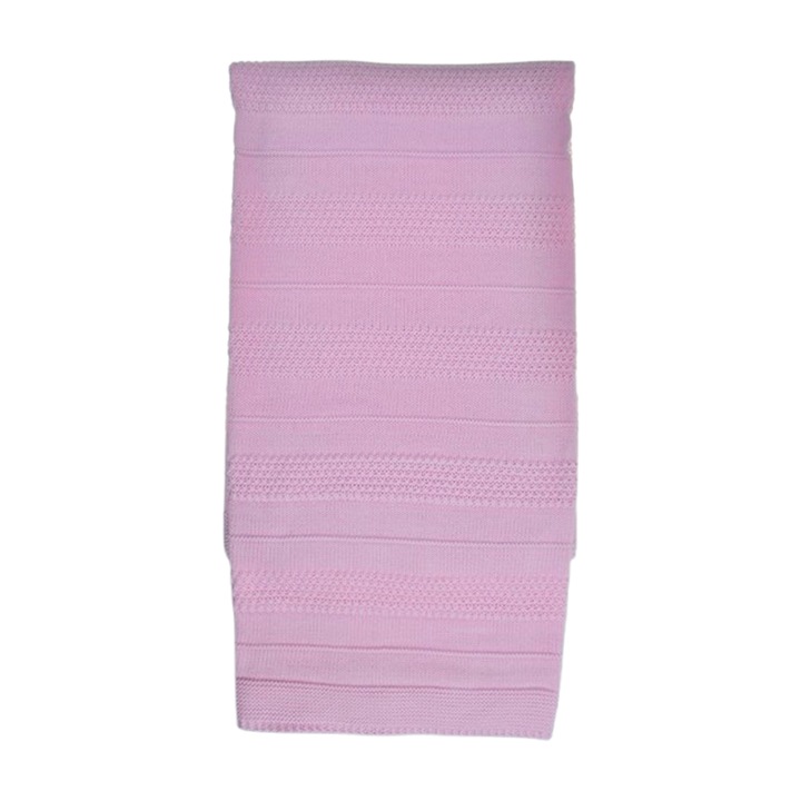 Patura 95 x 85 cm, pentru bebelusi, Mini Junior 4121R, Roz