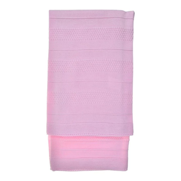 Одеяло 95 x 85 см, за бебета, Mini Junior 4121R, Розово