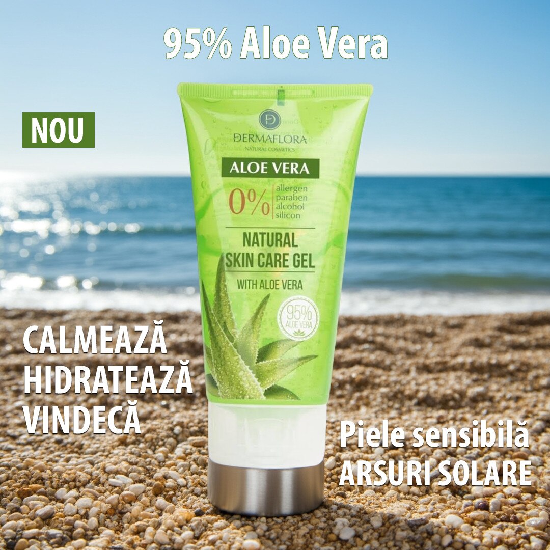 Gel Pur Aloe Vera 95% - Piele Sensibila, Iritata, Arsuri Solare, Actiune  Calmanta, Hidratanta, Refacerea Tesuturilor, Ingrijire, Hidratarea tenului,  ...