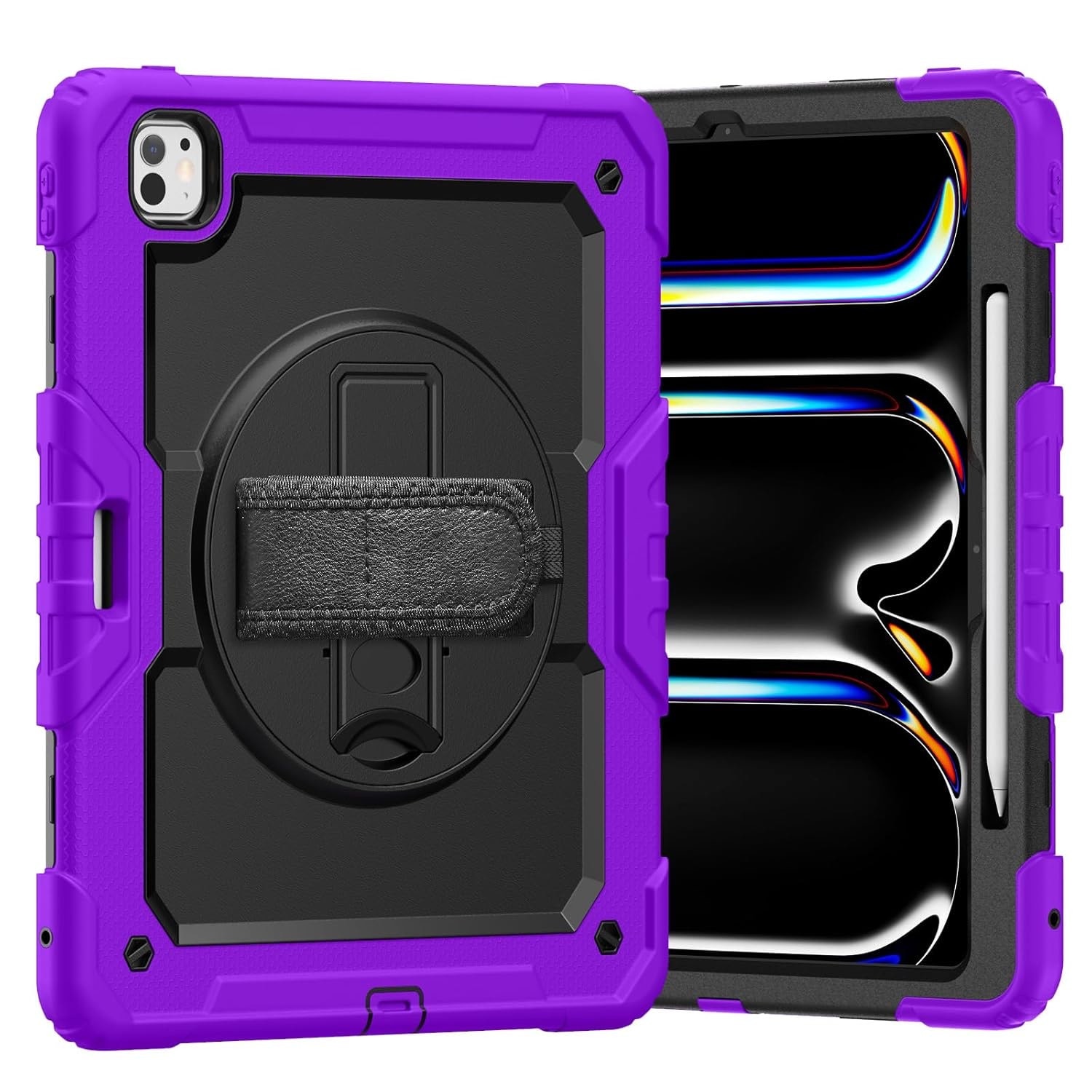 Husa compatibila cu iPad Air4/Air5 10.9 (20/22) iPad Pro 11 (18/20/21) Violet-Negru