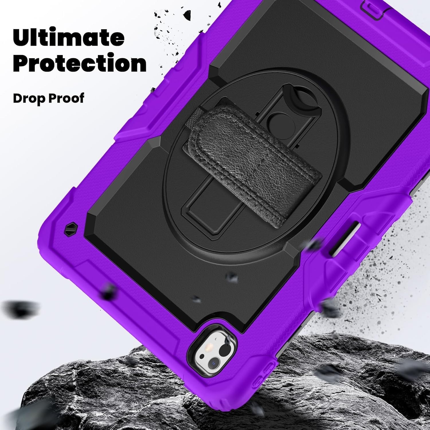 Husa compatibila cu iPad Air4/Air5 10.9 (20/22) iPad Pro 11 (18/20/21) Violet-Negru