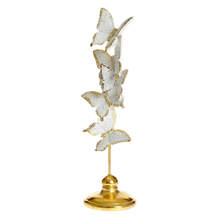Statueta decorativa fluturi in zbor cu suport auriu 34 cm, Meli Melo Paris