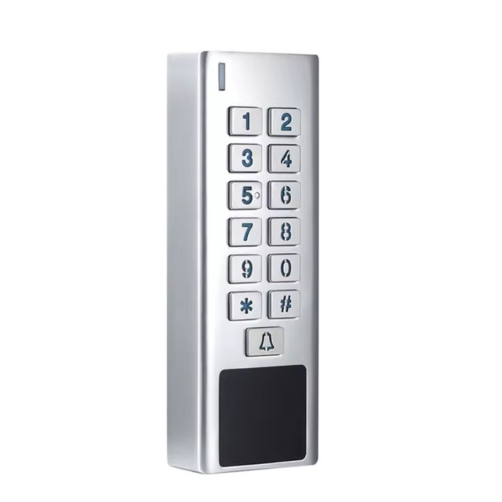 Tastatura control acces standalone EP-A8-EM-Tuya, iluminata, RFID, IP65, carcasa aluminiu, card si PIN
