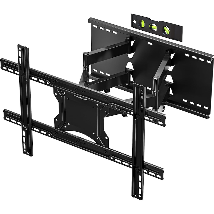 Стенен монтаж за телевизор BONTEC Full Motion, за 37–85 инчови LED/LCD/OLED екрани, накланящ се и въртящ се, 600x400 мм, 65 кг, черен