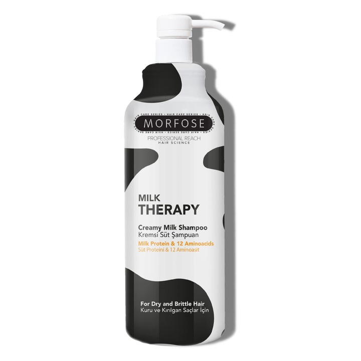 Sampon Morfose Milk Therapy 1000ml, pentru par uscat, barbati, hidratant, neted