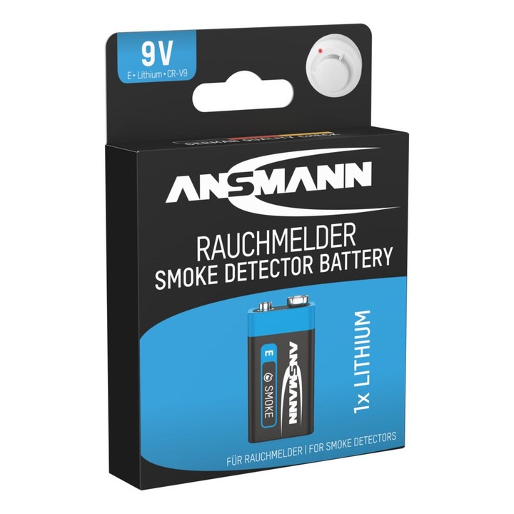 Lítium elem, Ansmann, 9V, ezüst
