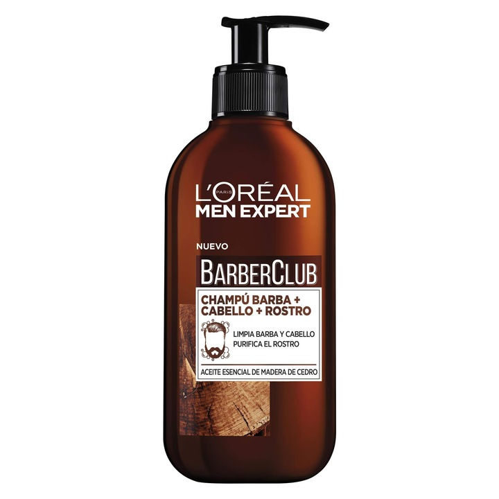 L'Oreal Paris Men Expert Barber Club 3 в 1 шампоан, 400 мл, за брада, коса и лице, комплект от 2 броя