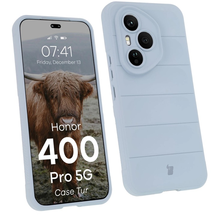 Калъф, Bizon Case Tur за Honor 400 Pro 5G, Светлосиньо