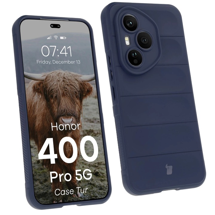 Калъф, Bizon Case Tur за Honor 400 Pro 5G, Тъмно Синьо