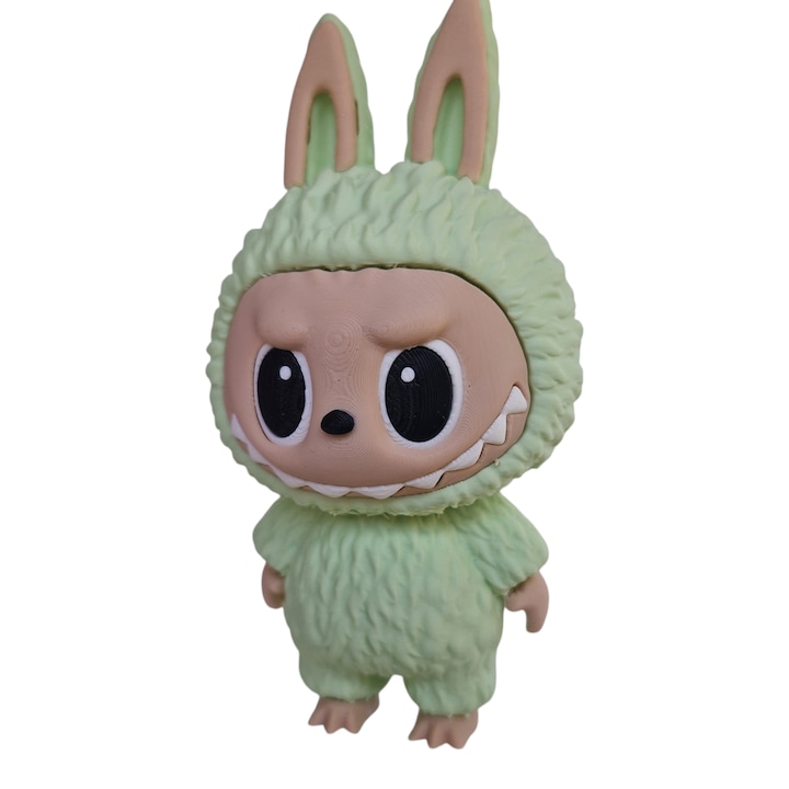 Labubu figura – Gyűjthető karakter, 3DONE MODELS, 3D nyomtatott, világoszöld, Geek Decor & Unique Gift