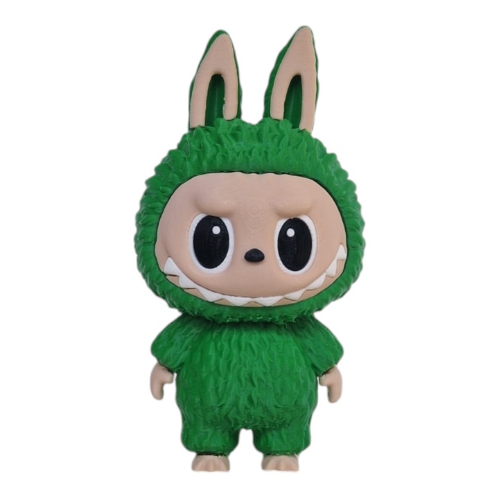 Figurina Labubu – Personaj de colectie, printat 3D, verde, Decor Geek & Cadou Inedit