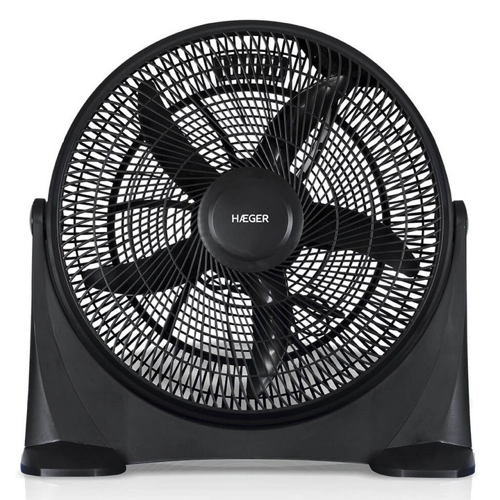 Ventilator HAEGER FF-020.007A De pardoseala, De masa, De perete, 90W, 3 viteze, 50cm, Negru