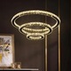 Lustra LED suspendata cu telecomanda si cristal 78W, 3 Cercuri, lumina Rece/Calda/Neutra, Dimabila, Argintiu, Inaltime Reglabila, LT029/3