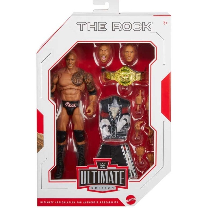 Figurina articulata The Rock (Wave 25) WWE Ultimate Edition 15 cm