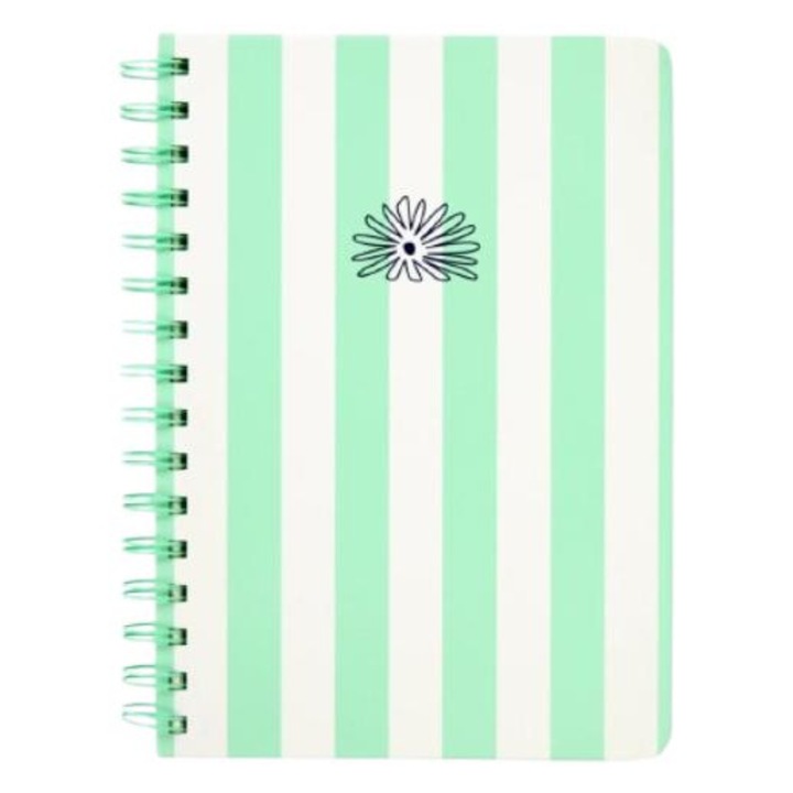 Спирален тефтер, А5, Флорален мотив, 120 страници