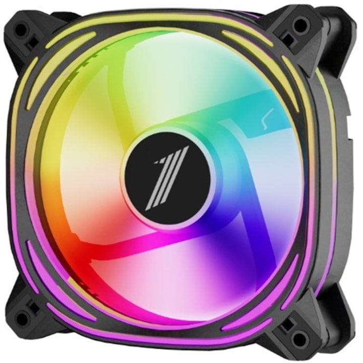 Ventilator 1stPlayer® aRGB FB7-BK, control turatie, 120x120x25 mm silent, rulment hydraulic, 3pin(ARGB)+4PIN(PWM), negru