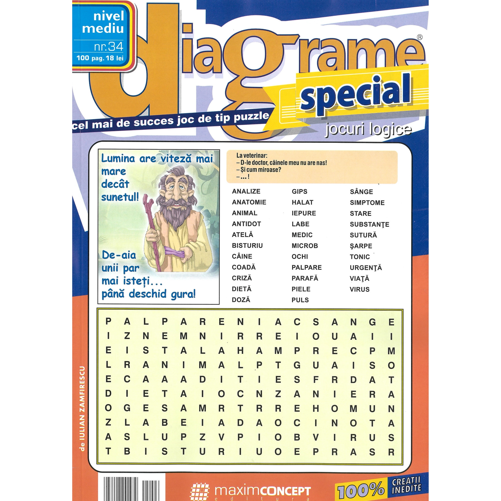 Jocuri logice diagrame special 34 - nivel mediu, editura Maxim