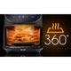 Friteuza cu aer cald, fara ulei, ELECTO, Tehnologie Rapid Air, Capacitate 8L, 2000 W, 14 functii de gatire presetate, Dimensiune XL, display digital, curatare usoara, Negru