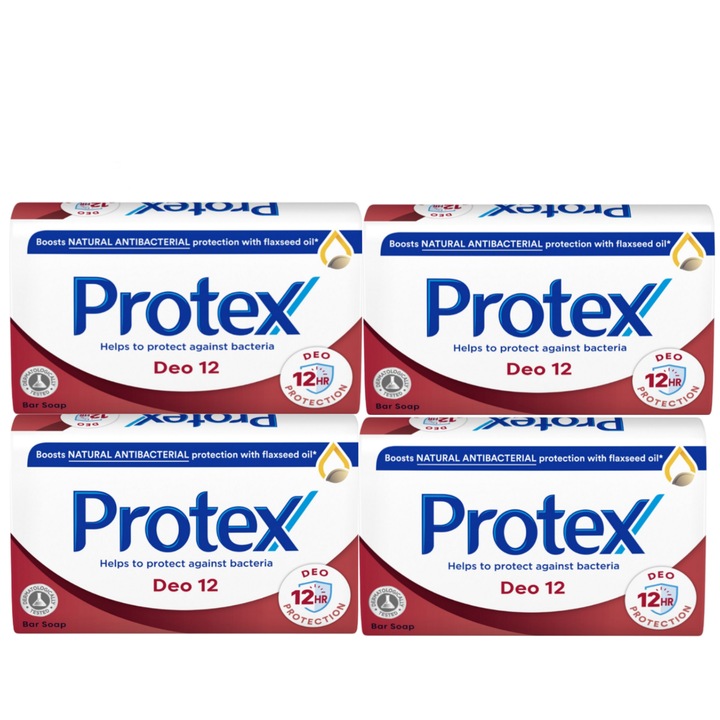Pachet 4 x Sapun Solid Protex Deo, 90g