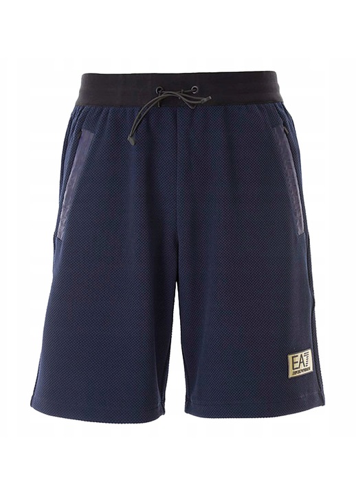 Pantaloni Scurti Barbati, Emporio Armani EA7, L, Bumbac, Linia Regular, Lungimea Piciorului Exterior 52 cm, Lungimea Piciorului Interior 23 cm, Albastru Inchis