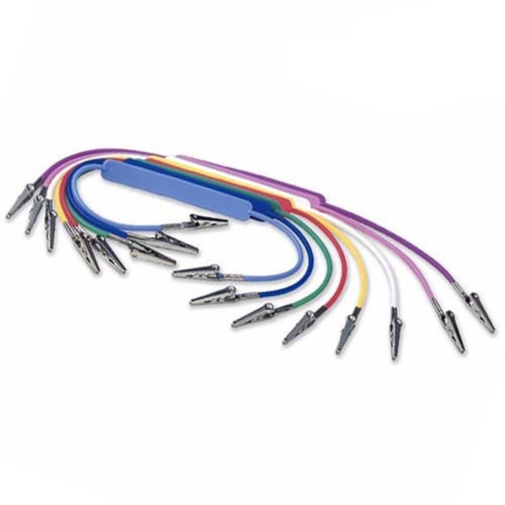 Lant color silicon autoclavabil cu cleme bavete, Albastru inchis