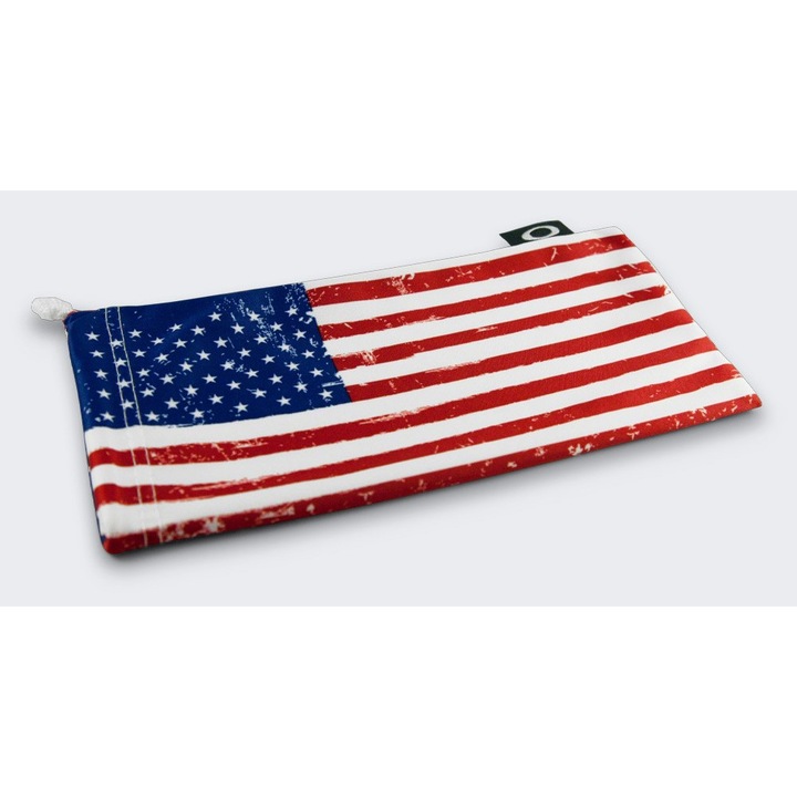 Husa ochelari Oakley Microclear, protectie, design steag SUA