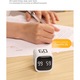 Cronometru digital, senzor de gravitate, numaratoare inversa, vibratii, 500 mAh, potrivit pentru studiu, gatit, exercitii, incarcare USB, mic si portabil, alb