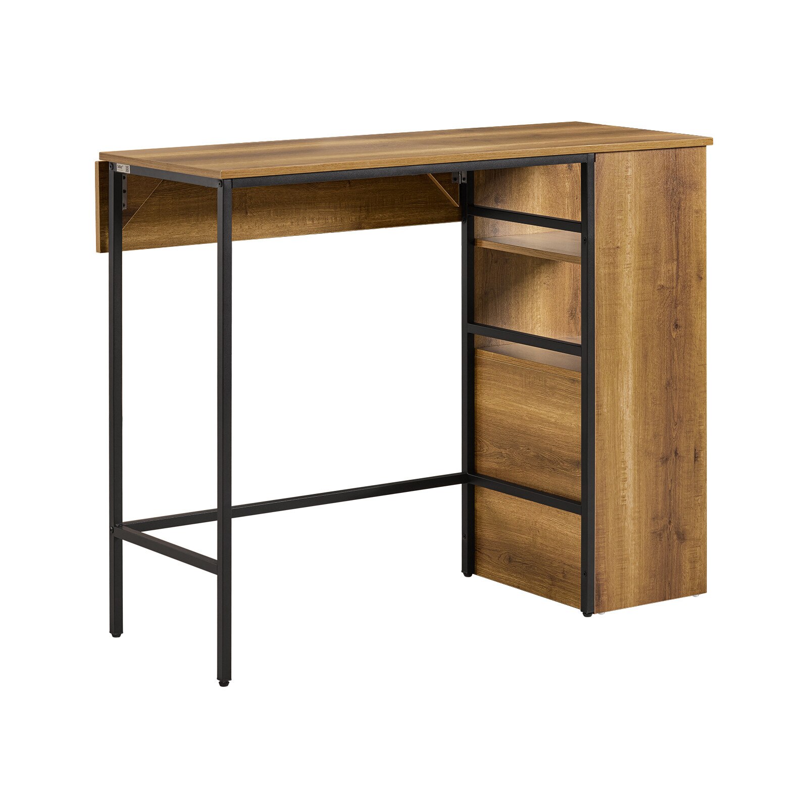 i.masaさん専用 Masa bar extensibila Sobuy, 120x45/63x95cm, 2 rafturi, culoare
