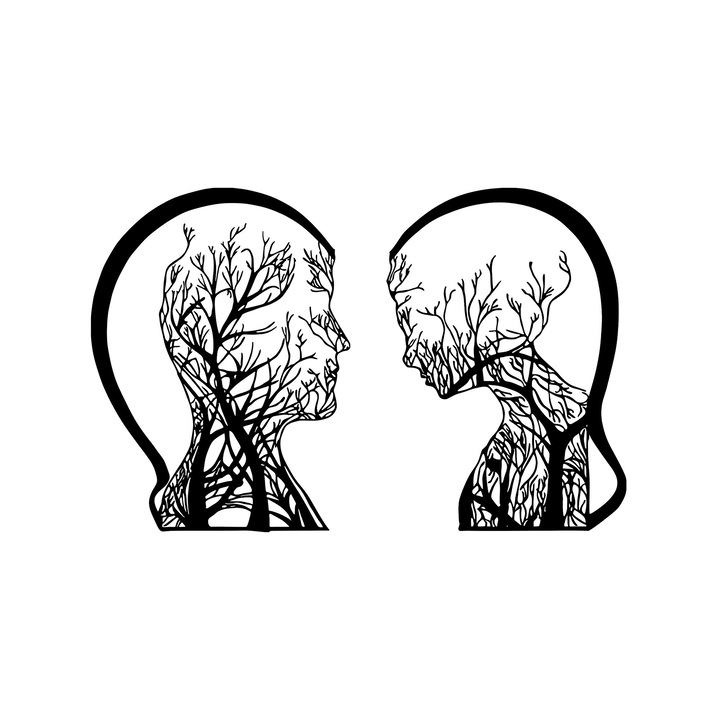 Декоративен стенен аксесоар, Wallity, метал, черен