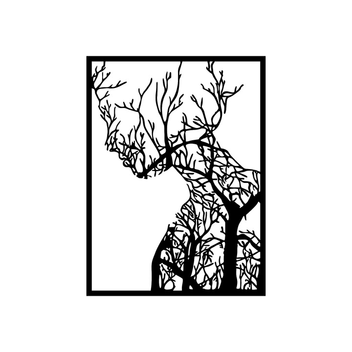 Dekoratív fém fali kiegészítő, Wallity, 52x70cm, 1,5mm vastagság