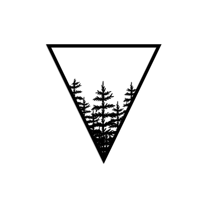 Dekoratív fali kiegészítő, Wallity, fém, fekete