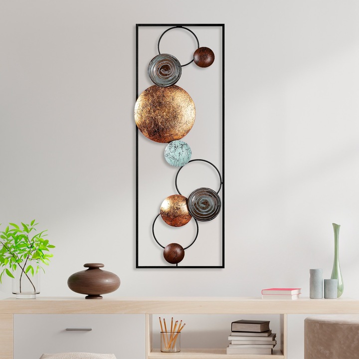 Dekoratív fali kiegészítő, Wallity, fém, többszínű