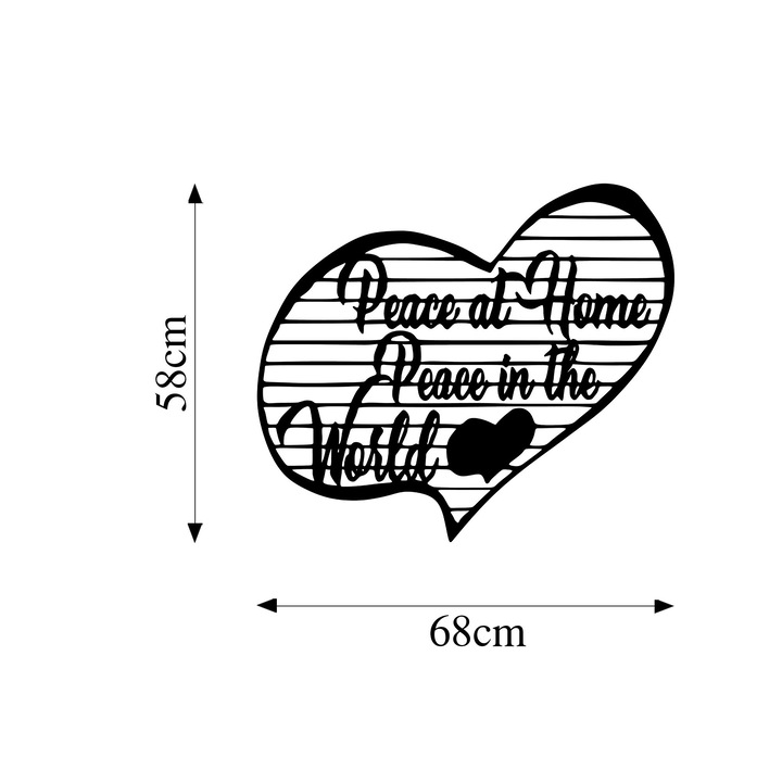 Dekoratív falfestmény, Wallity 5248, fém, 68x58cm