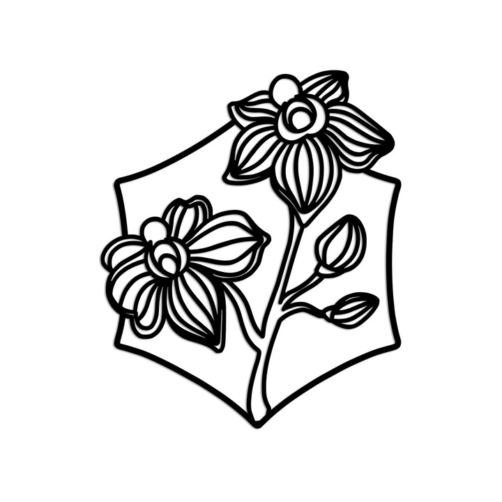 Wallity díszes fémfestmény, 50x42cm, 1.5mm, 0.5kg